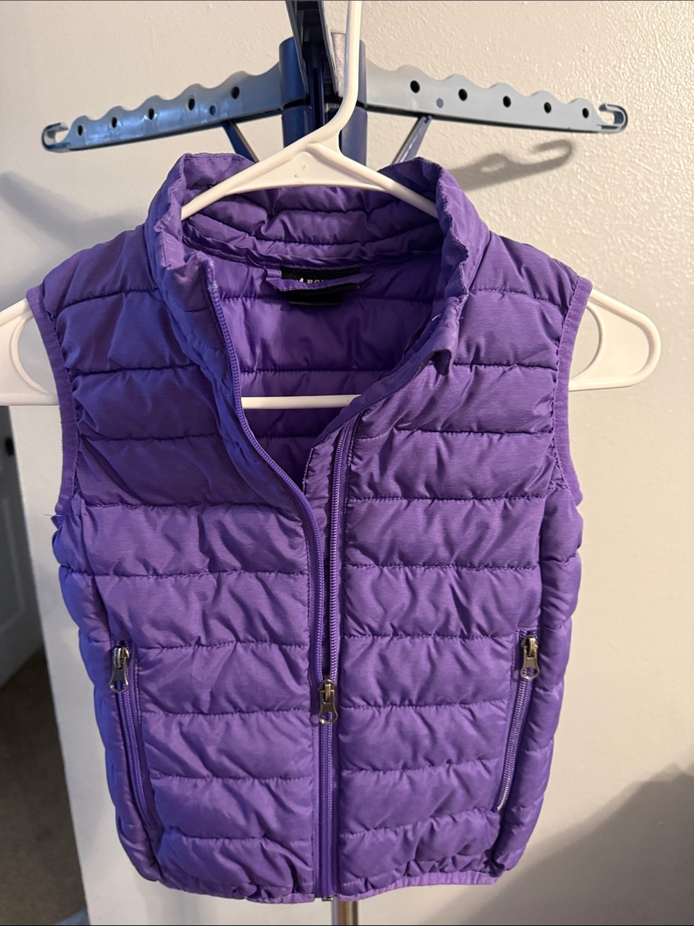 Kids Purple Quilted Puffer Vest - Unbranded